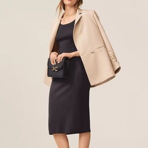 Ann Taylor Weekend Linen Blend Roll Sleeve Relaxed Blazer XSP